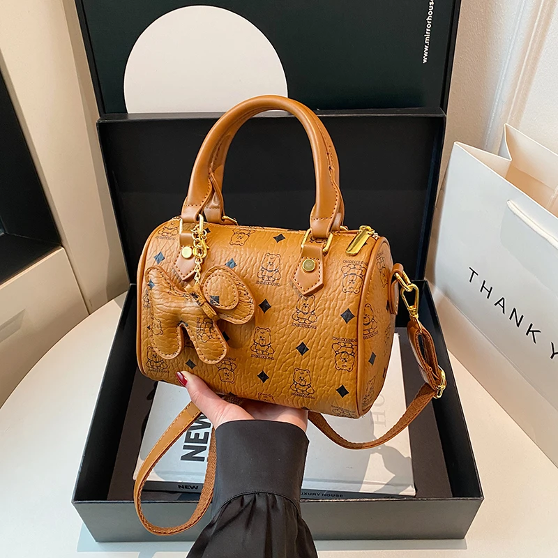 【下宽20 高14 厚12 】新款时尚百搭潮流女包单肩斜挎包 7010棕色