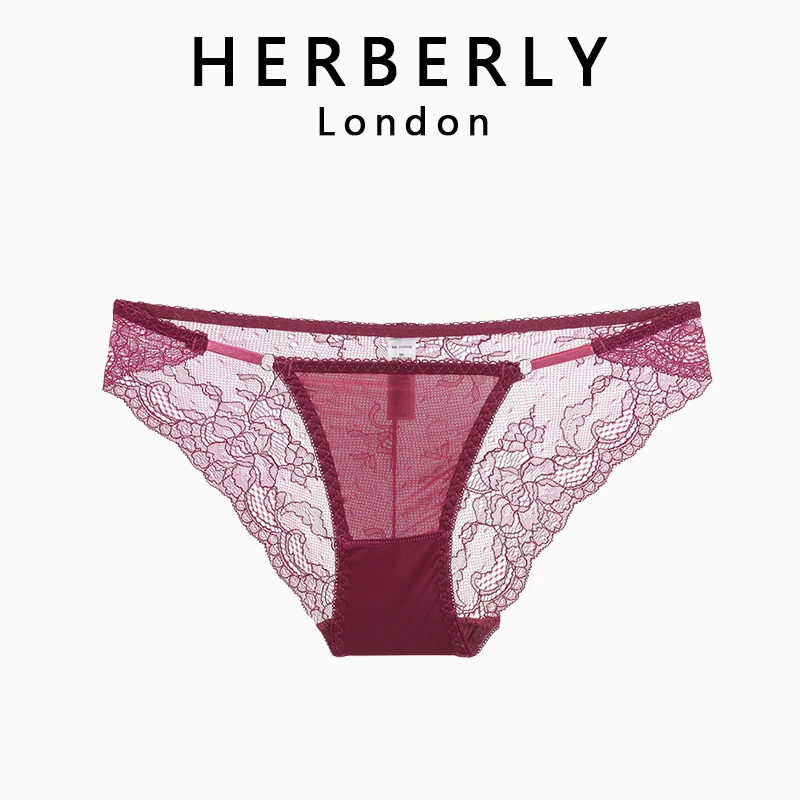 英国HERBERRY女三角内裤镂空三角裤无痕性感内裤透气舒适时尚低腰