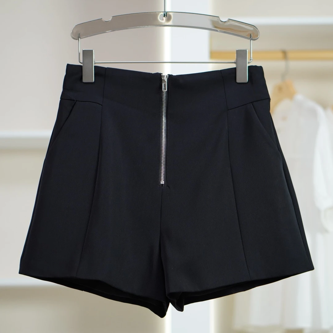 麦迪尚品  Z947  女装时尚百搭拉链短裤黑色989602专柜撤柜正品