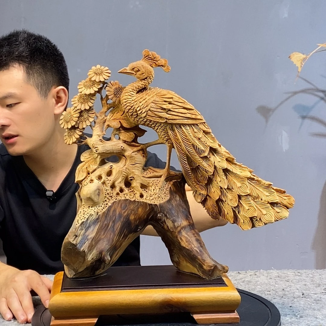 柏木木雕工艺品摆件
