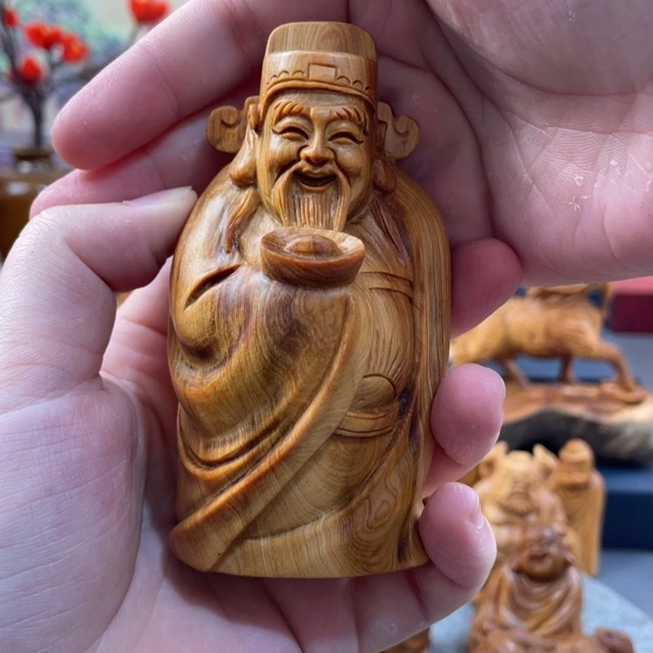 柏木（崖柏）太行崖柏根雕摆件财爷2