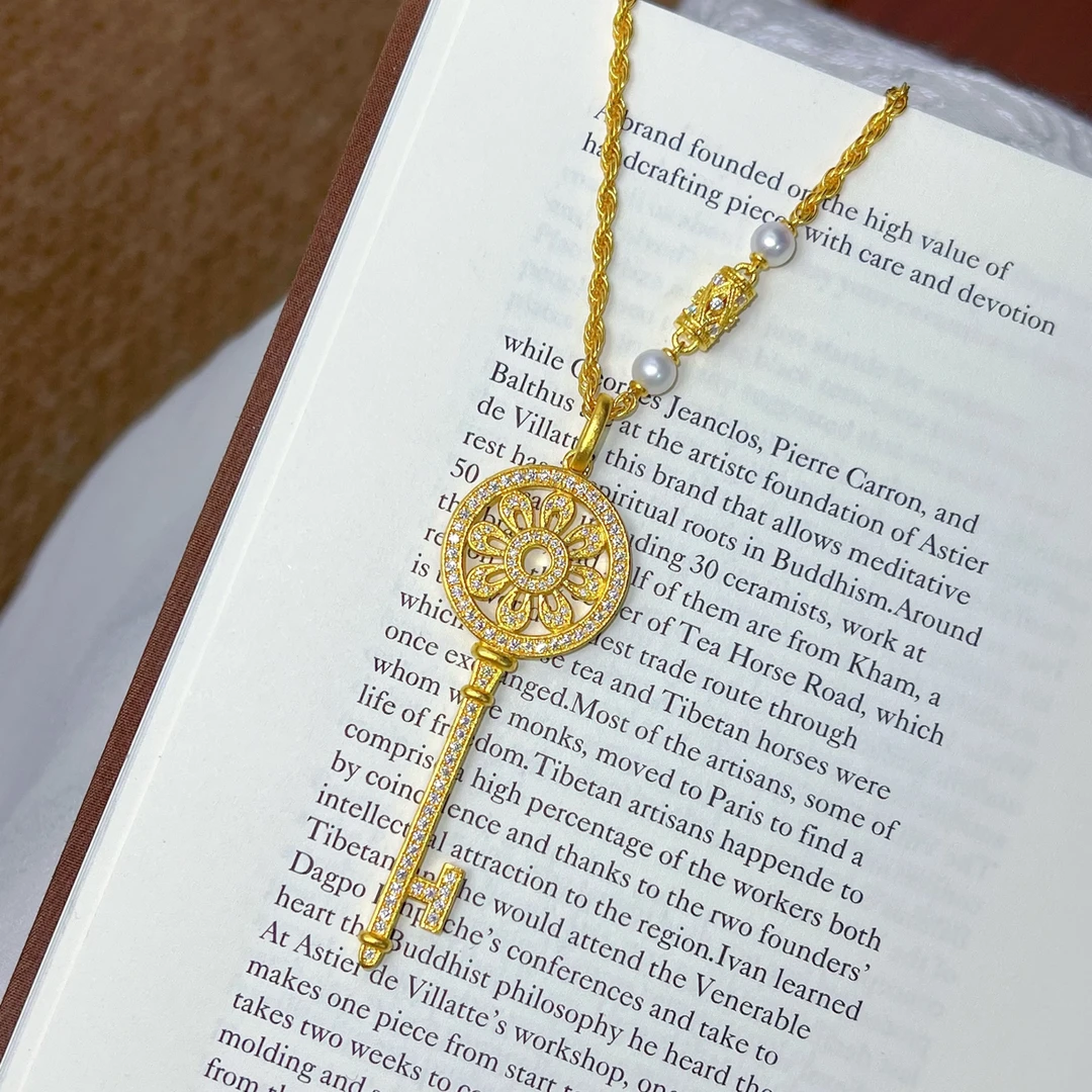 展厅专场【点钻钥匙】足金999轻奢高级黄金单吊坠不含链  363附加费