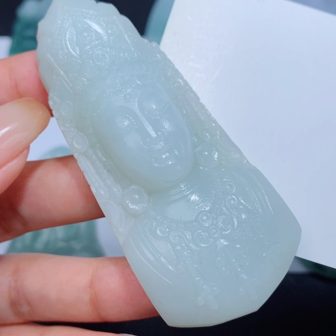 定制翡翠未镶嵌毛货翡翠挂件