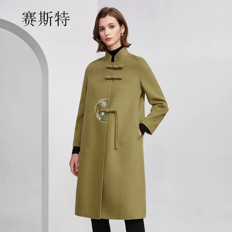 赛斯特女装时尚气质大衣   J24014