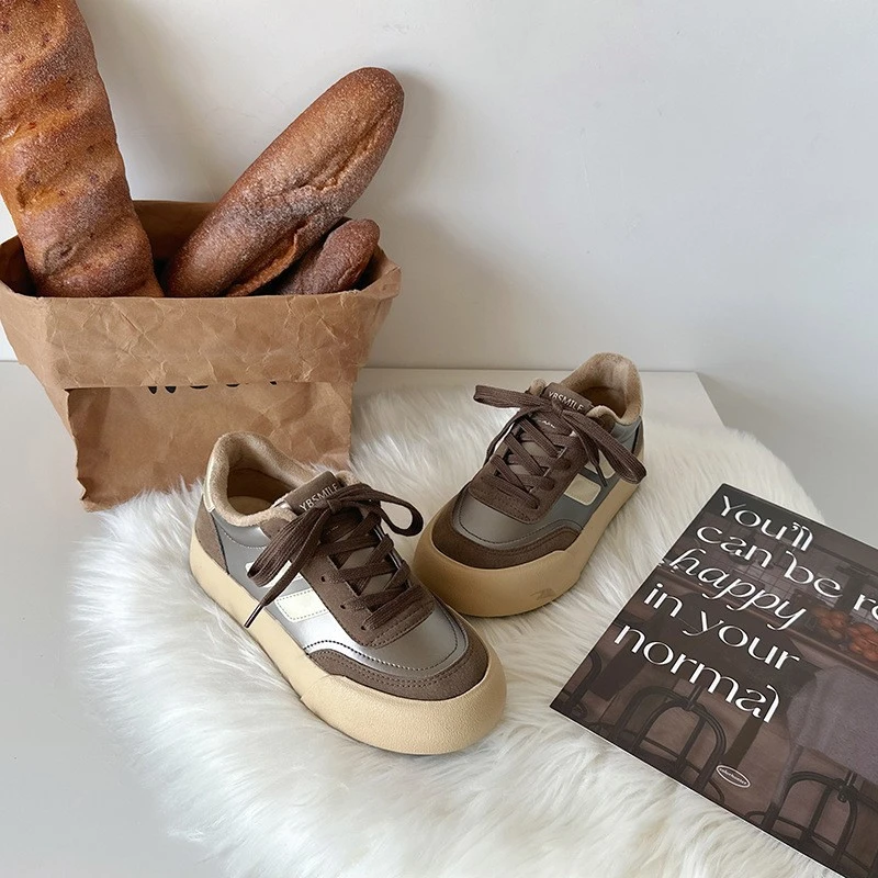 厚底德训鞋女2025冬加绒羊羔毛毛学生板鞋棉鞋老爹运动