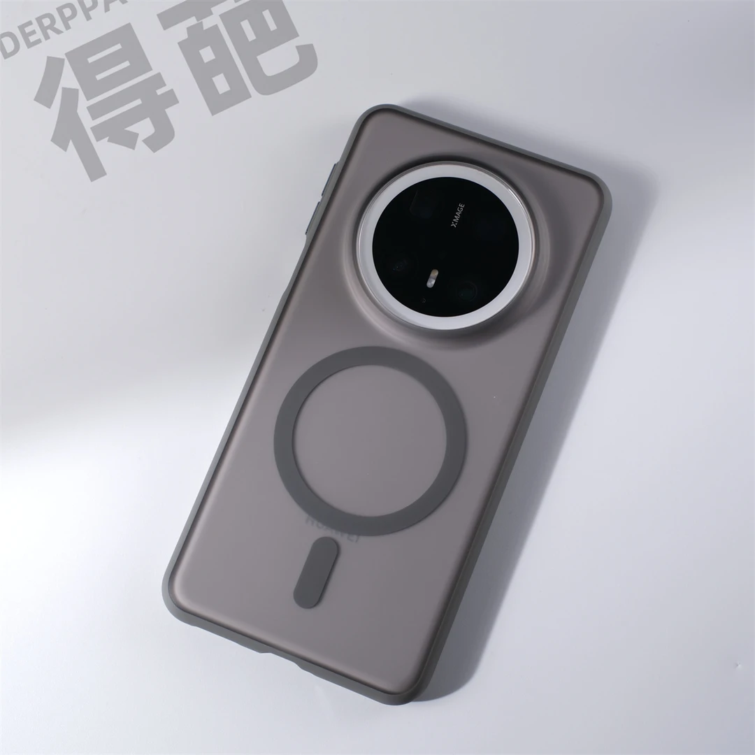 得葩新款适用华为mate70半透磨砂磁吸手机壳mate70pro软边框防摔