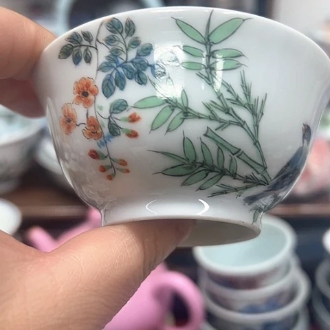 杯子极**蓝景德镇陶瓷主人杯