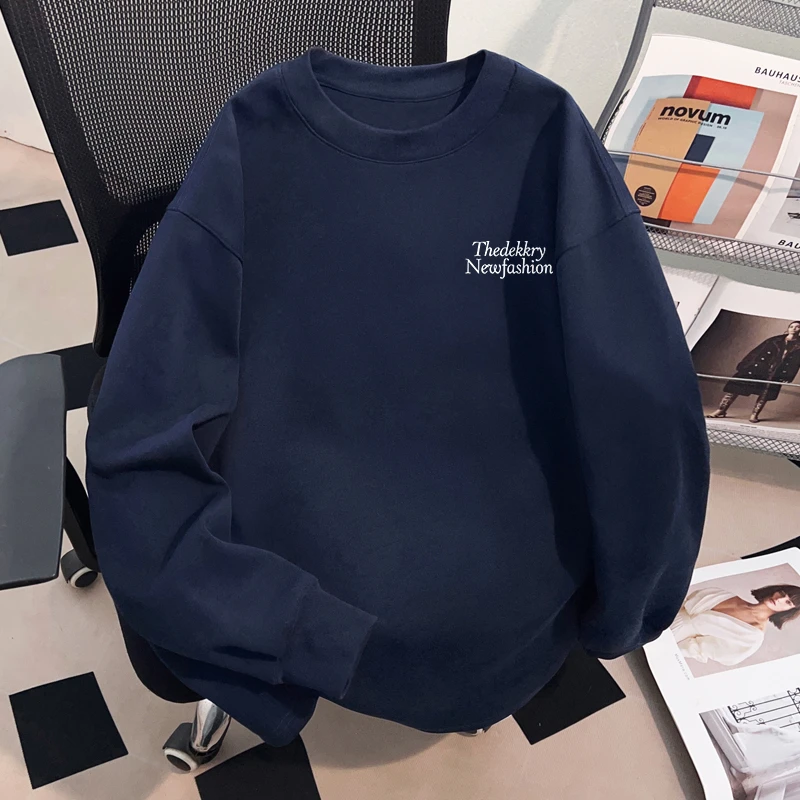 jtrt潮牌美式街头纯棉圆领长袖打底衫男女秋冬季宽松百搭潮流上衣