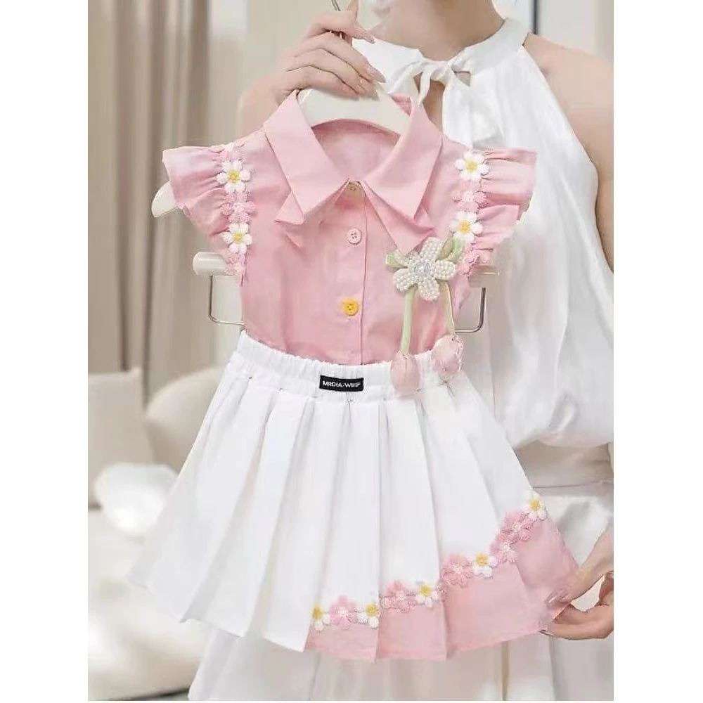 【34】-女童学院风套装夏季2025新款儿童服装卡通103