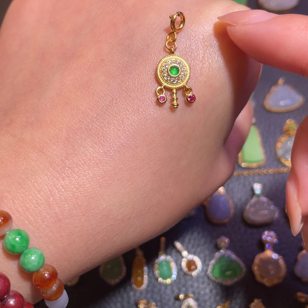 翡翠银S925镶嵌颈饰