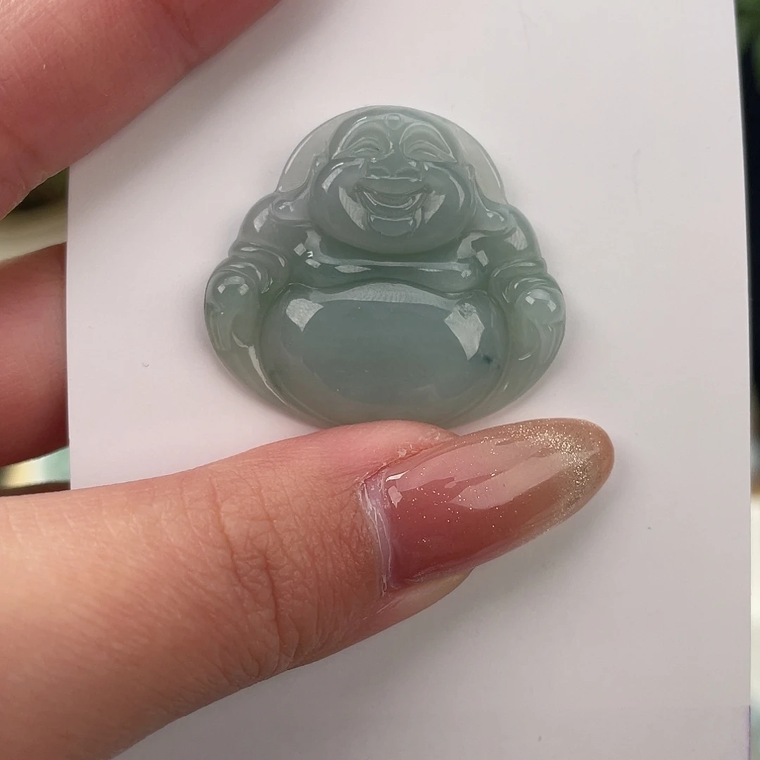 翡翠未镶嵌颈饰佛公