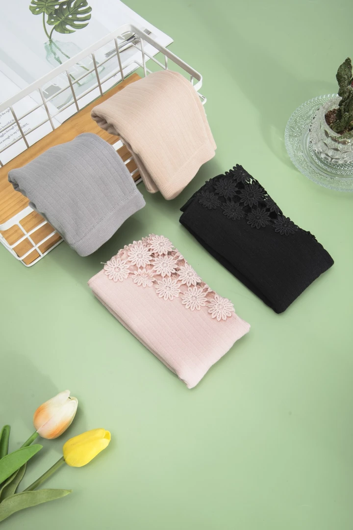 夏季蕾丝侧花边防走光不卷边打底安全裤6744