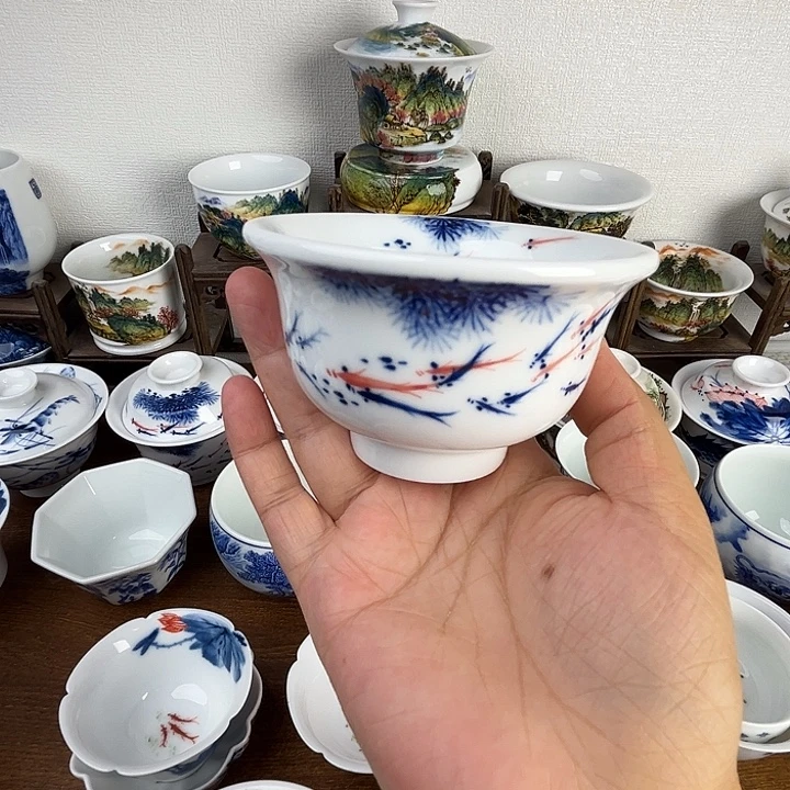 忠意堂釉下彩连年有余