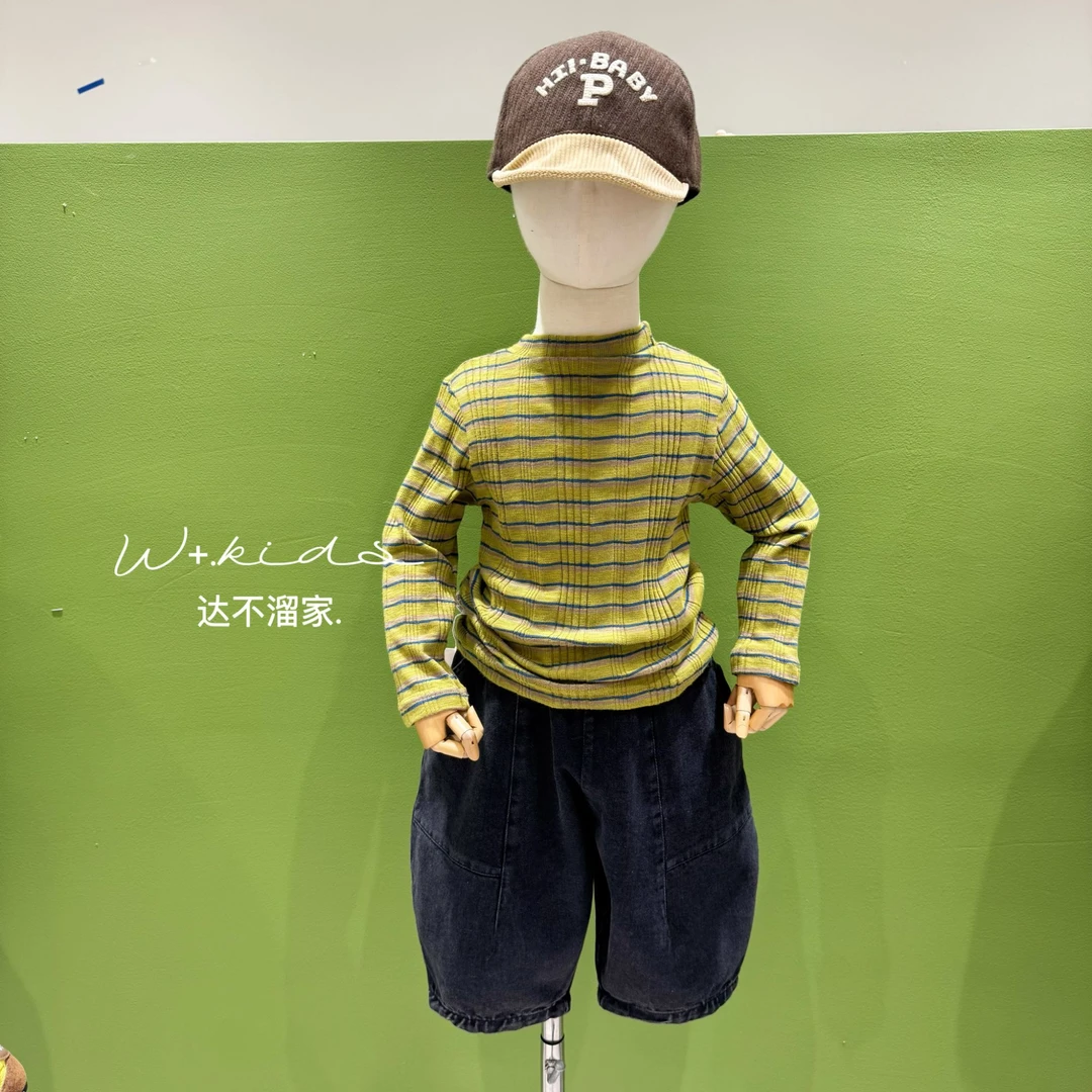 【W+韩系童装】韩系儿童内搭儿童百搭神器特种定制面料打底衫 25250