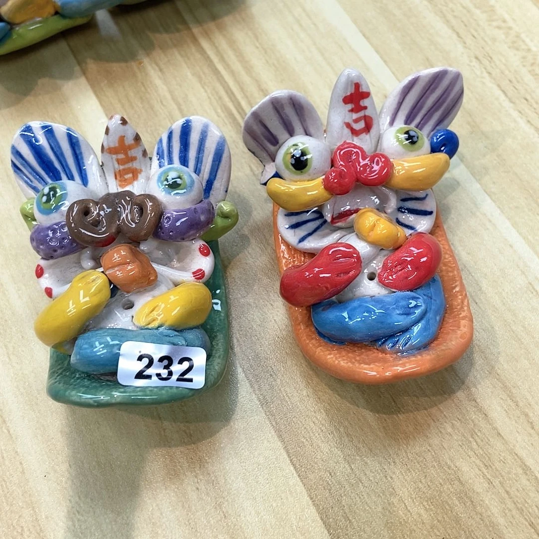 摆件A***u直播间手工抽象陶瓷摆件232组合