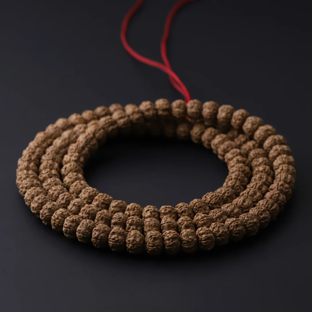 S8546【太平】定制原桩平头尾粗纹小梅花小金刚菩提108文玩长串