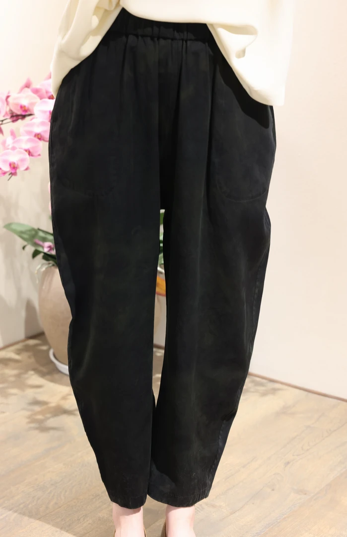 重磅老料36姆米桑蚕丝香云纱双面穿香蕉裤24055