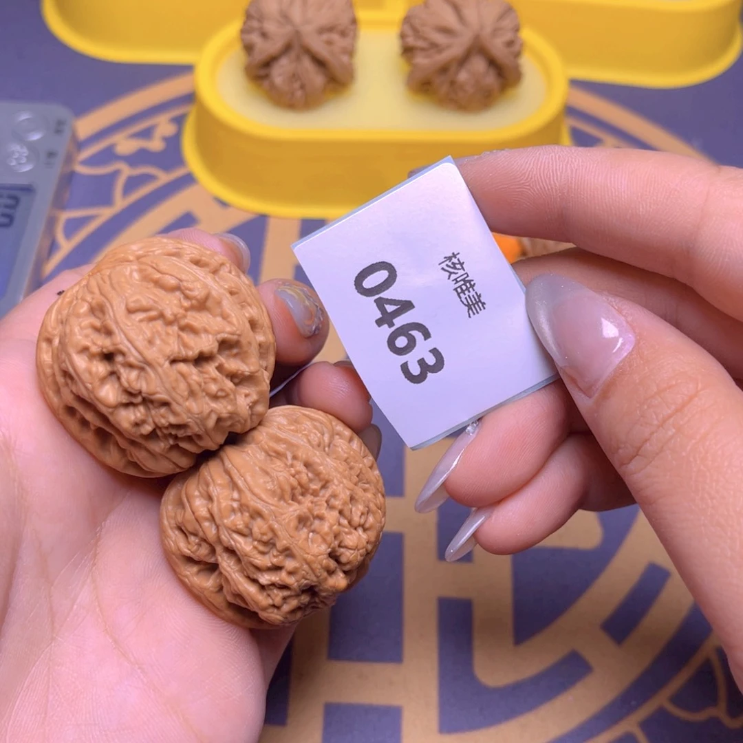文玩核桃把件粗筋38～0463