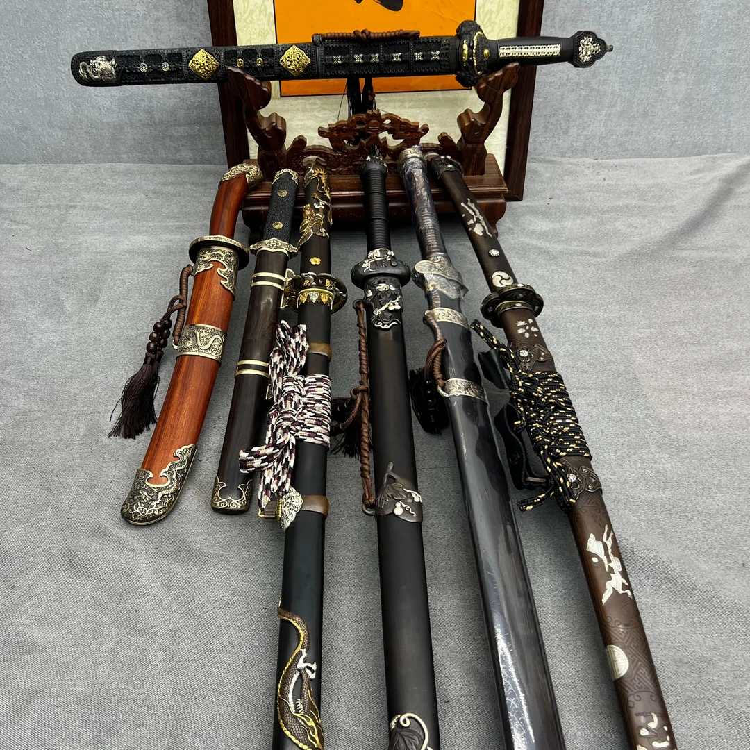 1龙泉三尺堂 老旧刀条 传统刀剑老条子 未开刃