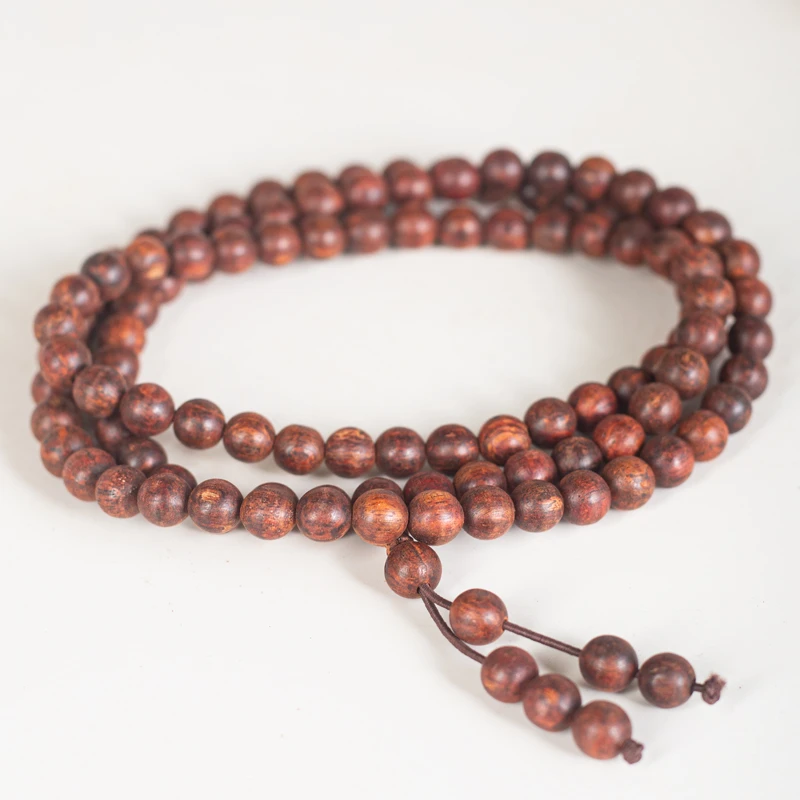 【海南帝王黄金甲降真】约8MM*108颗 多圈手串 原木雕塑件