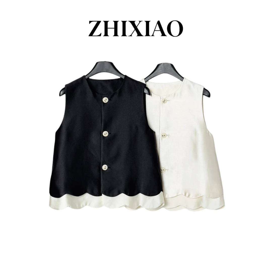 【ZHIXIAO】夏季新款：下摆波浪马甲60293