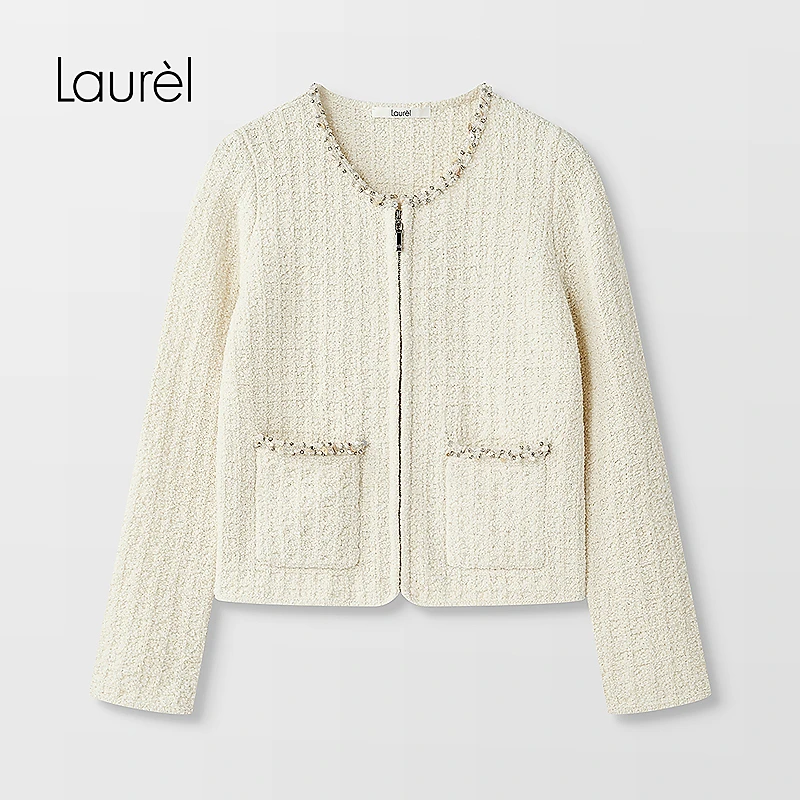 Laurel劳芮25新款小香风针织开衫女LWD366M006DX