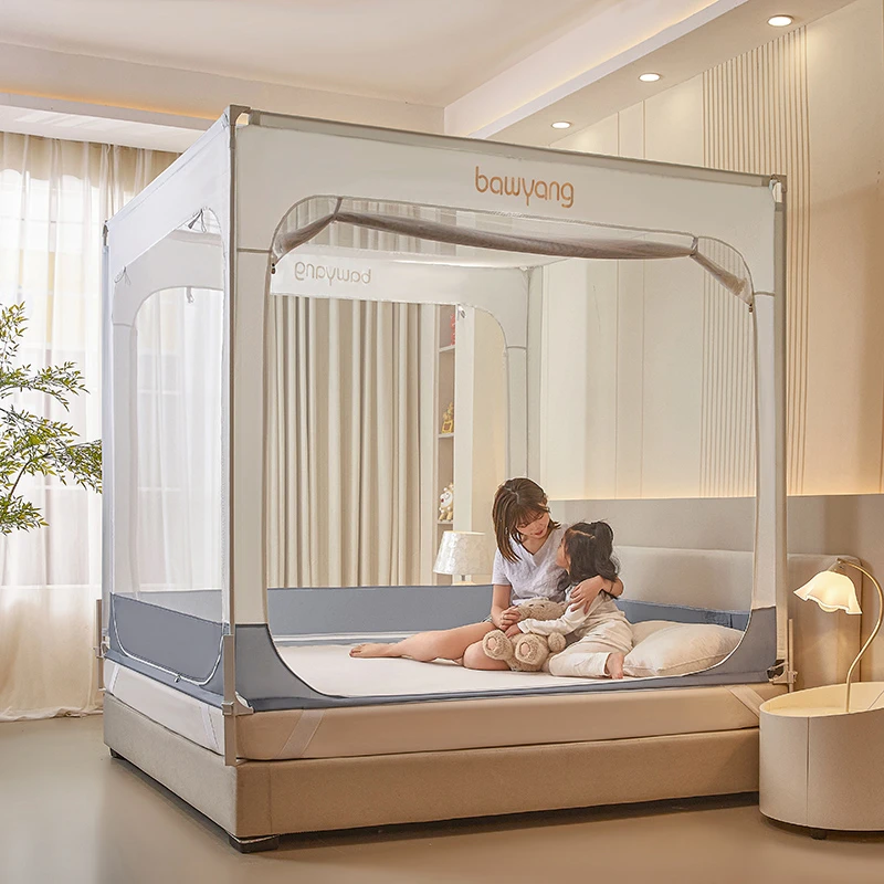 2025年新款全包围加高婴儿童防掉床宝宝家用卧室抗菌拉链防摔蚊帐