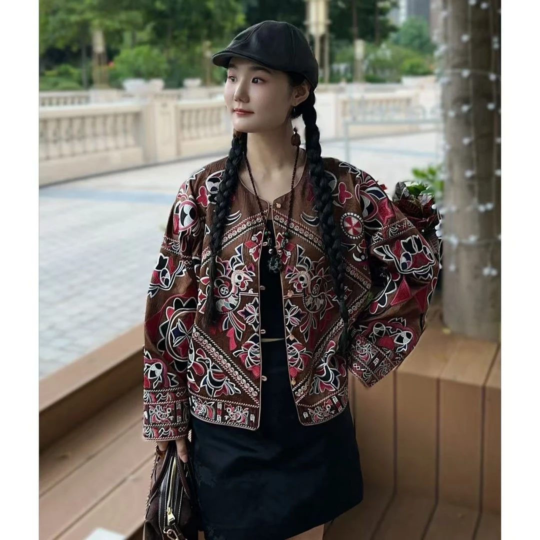 【小许夫妇】珈衽醋酸重工绣花新中式减龄百搭外套女