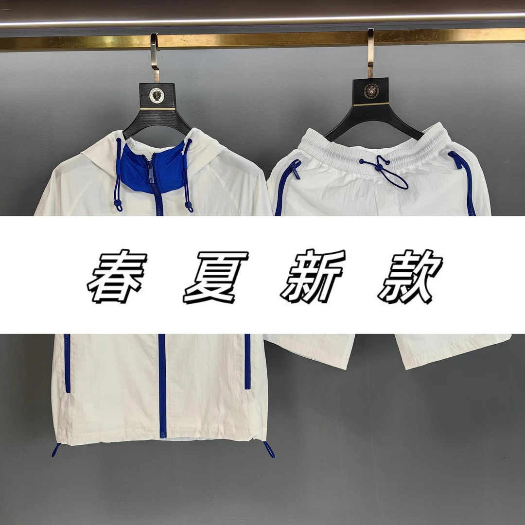 【贝】2025春季新款时尚潮流连帽短袖套装SD-1175+SD-1151