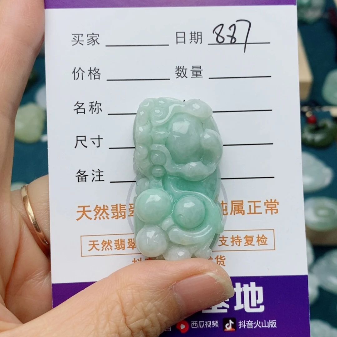 辉***妈翡翠未镶嵌颈饰貔貅