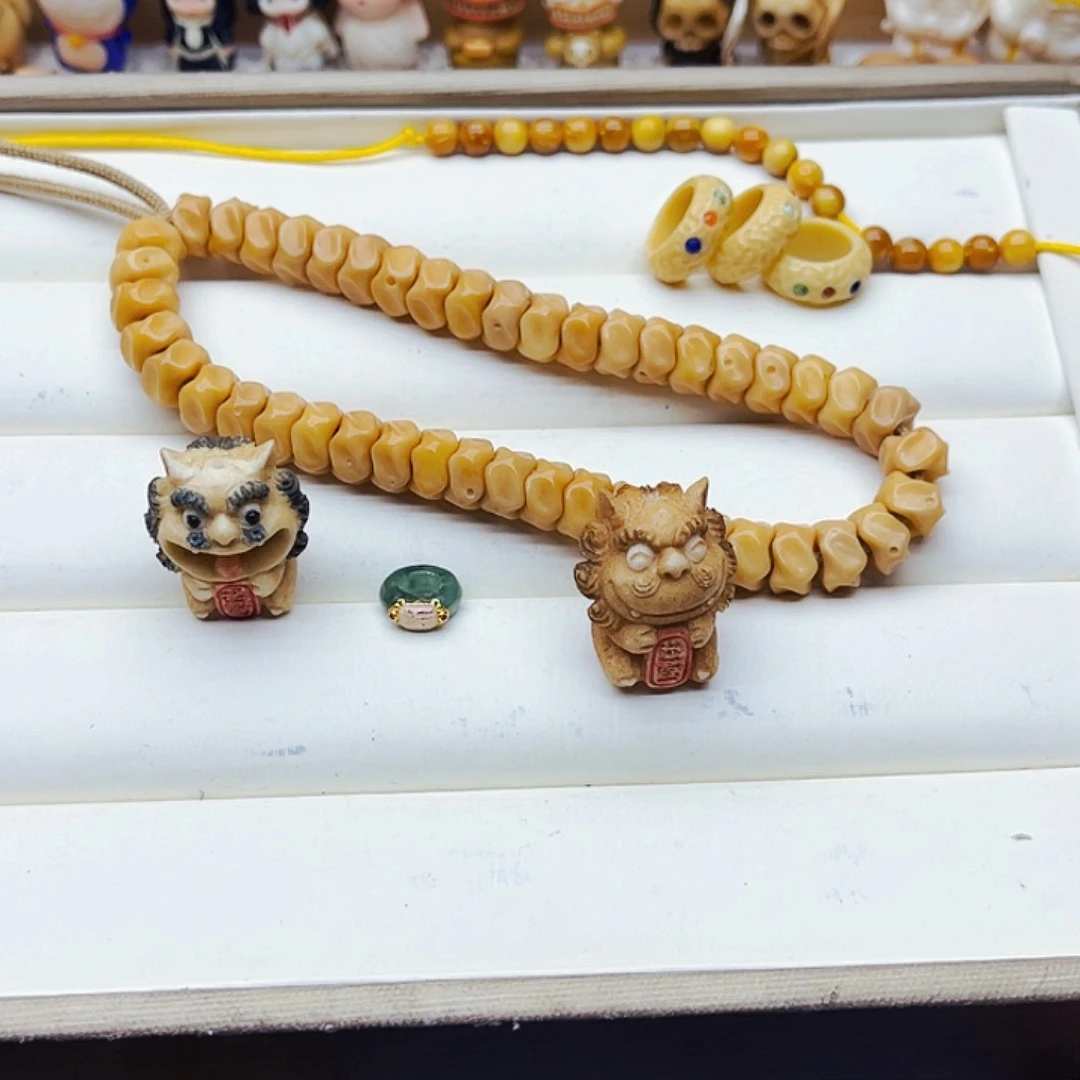 白玉菩提手串手工打磨配饰