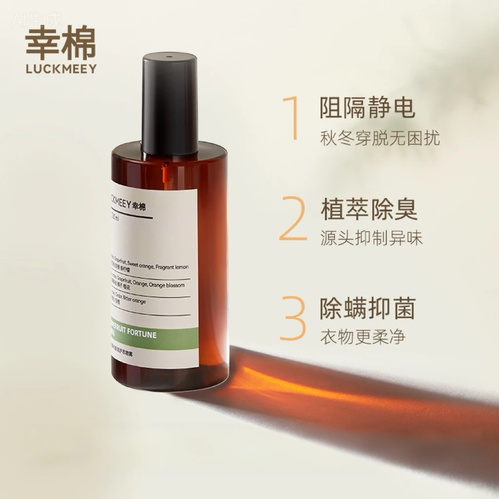 幸棉衣物香氛喷雾除异味防静电文胸衣服护衣喷雾