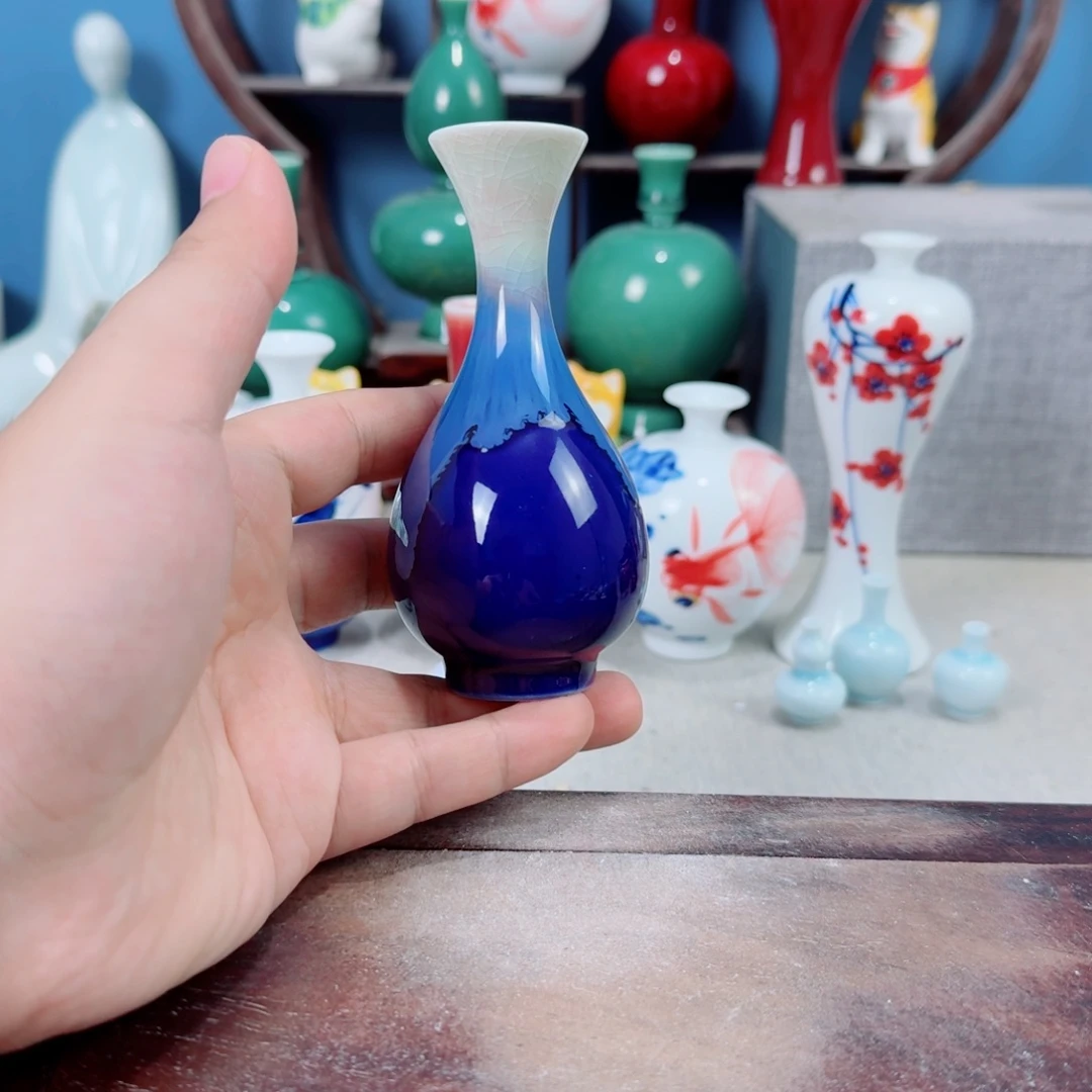 陶瓷手工小花器摆件