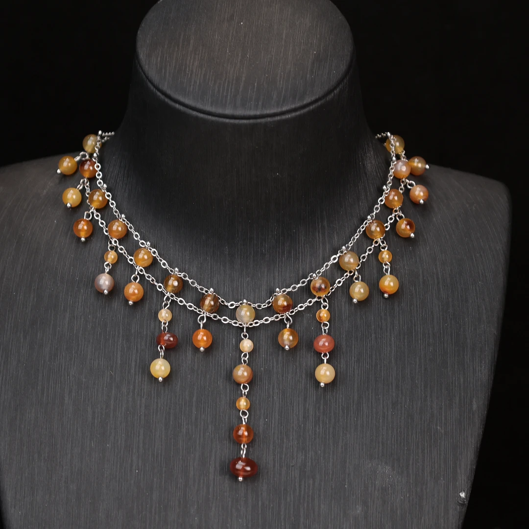 合金项链 LZ5314黄色恼恼蜂蜜水设计款链条项链