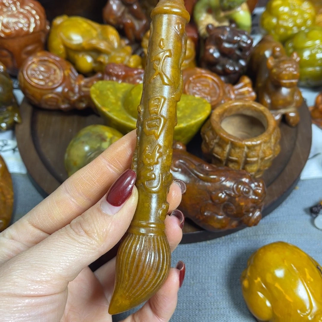 蛇纹石玉合金颈饰