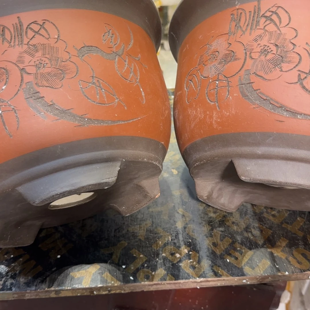 紫砂花盆口径23.14口径