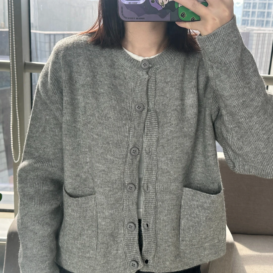 <琛绫女装>时尚气质针织毛衣外套2025新款毛衣外搭