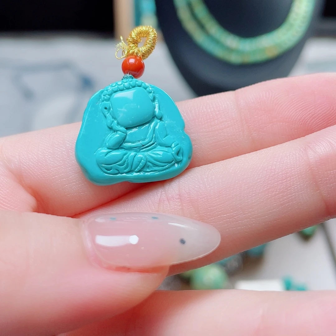 小***丽绿松石未镶嵌珠宝半成品