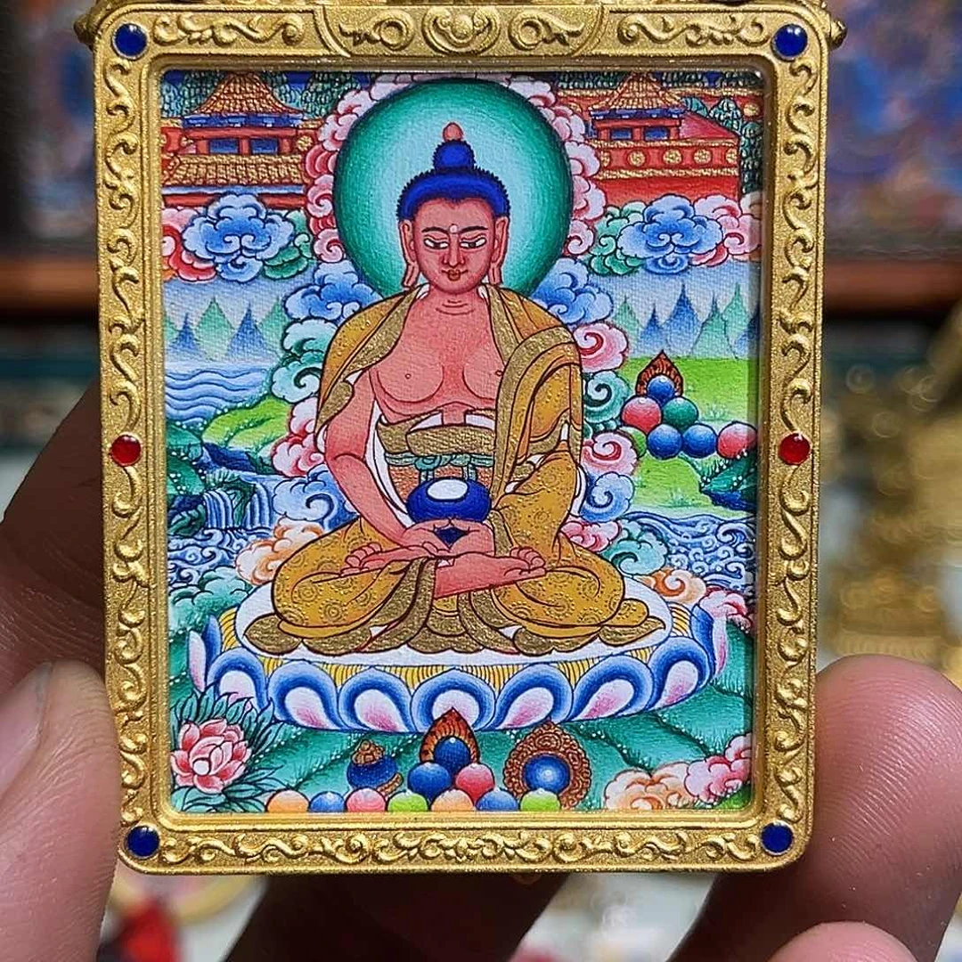 吊坠青海热贡纯手绘阿米