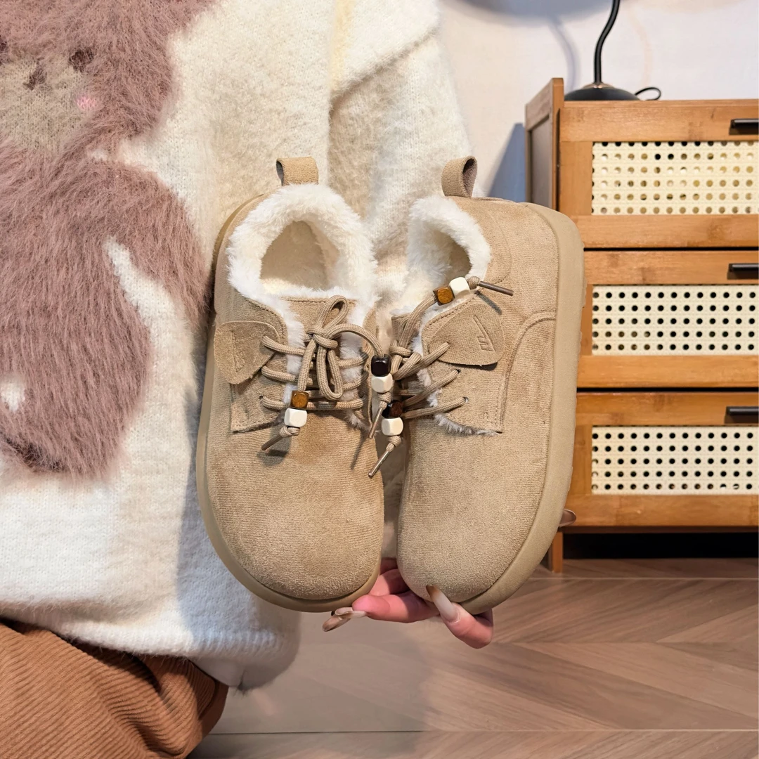 回力加绒勃肯鞋女2025新款秋冬季女鞋厚底保暖棉鞋雪地靴休闲鞋子