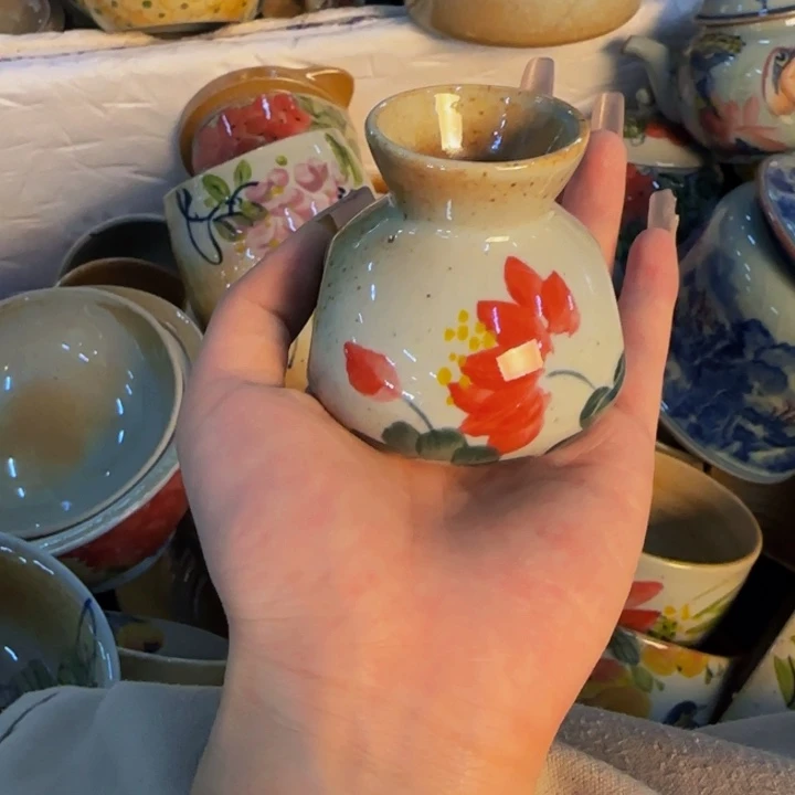 瓷片手工手绘细微不一样