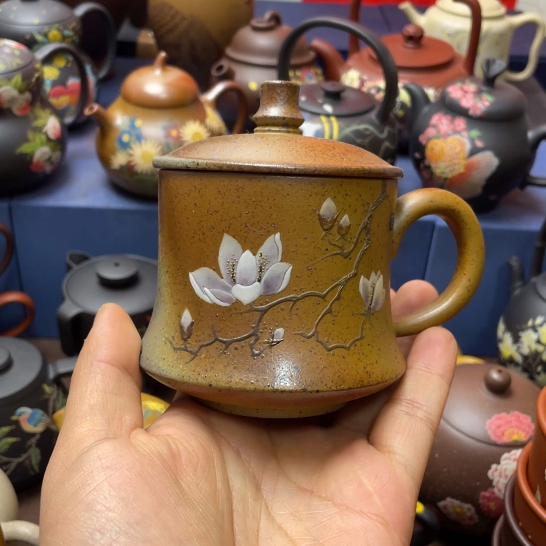 红泥茶杯紫砂主人杯200cc