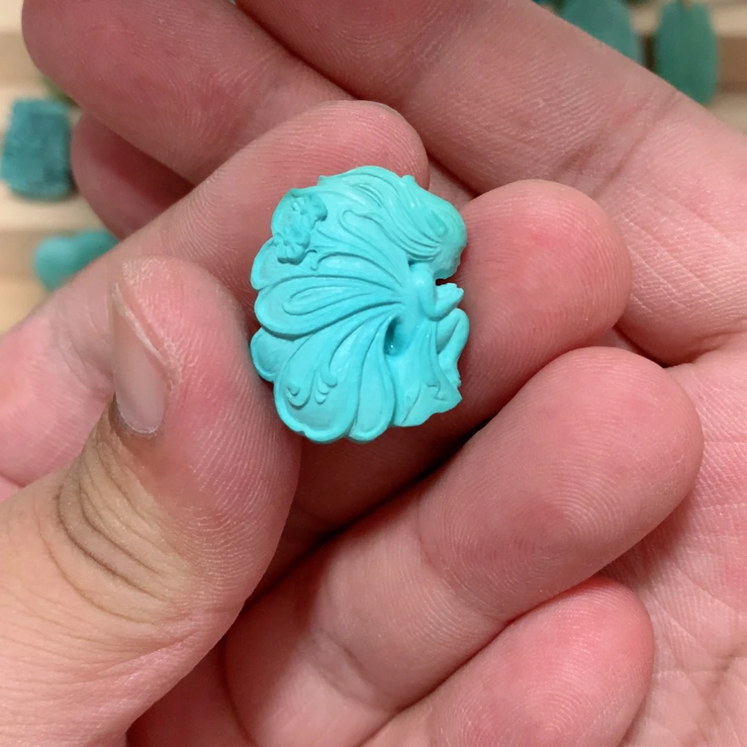 绿松石未镶嵌珠宝半成品