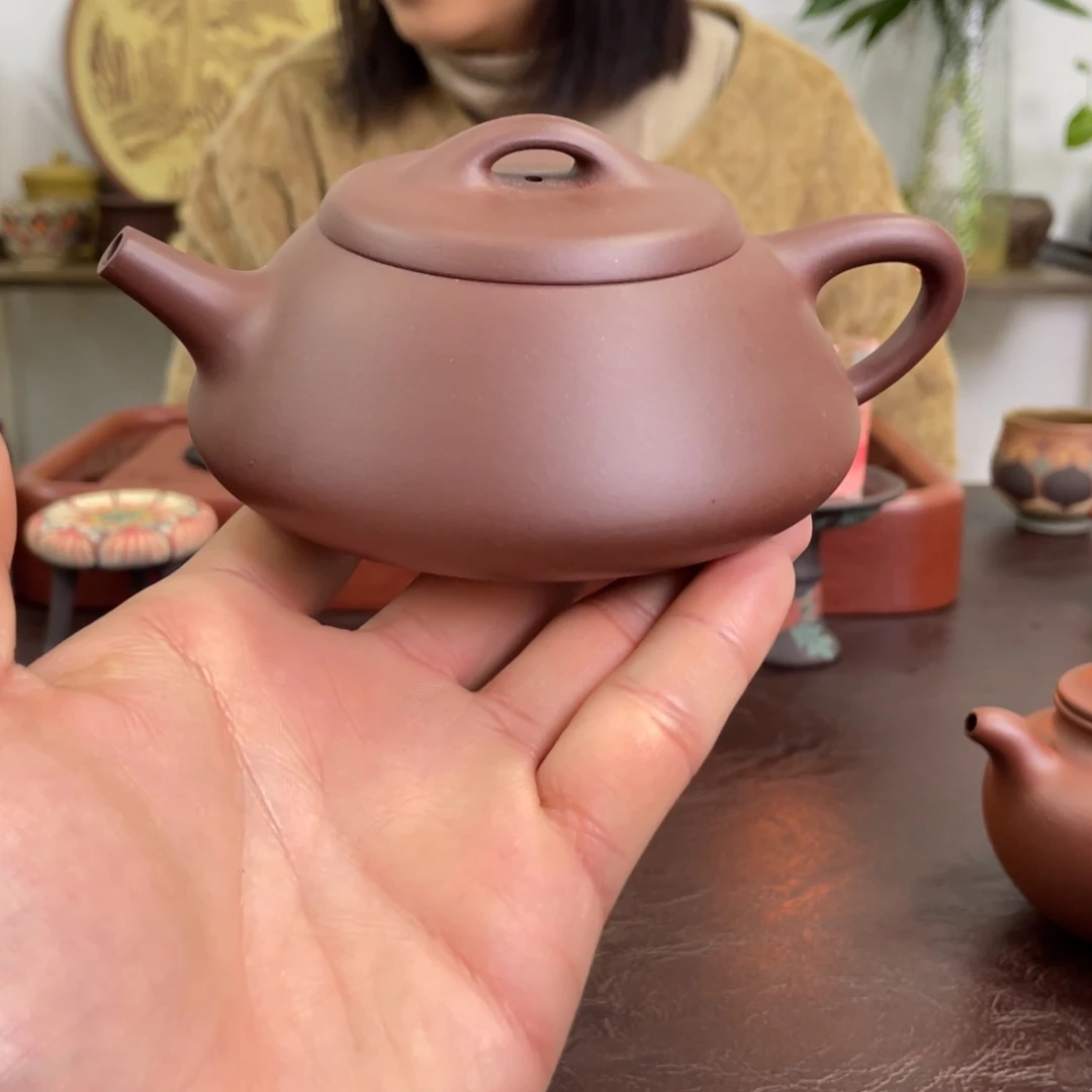 紫砂茶壶纳瓢紫泥