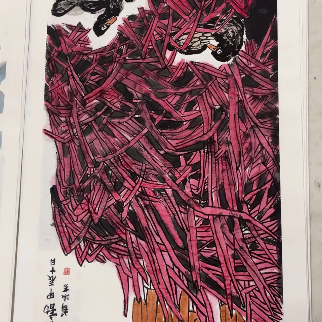 朝***拾国画薛淑芬老师绘画