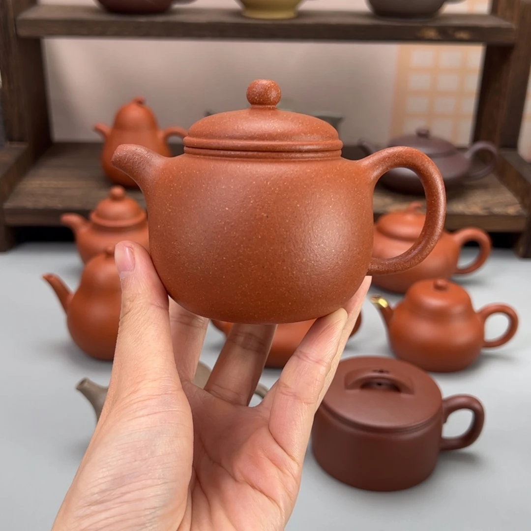 紫砂茶杯红降坡匏尊210cc