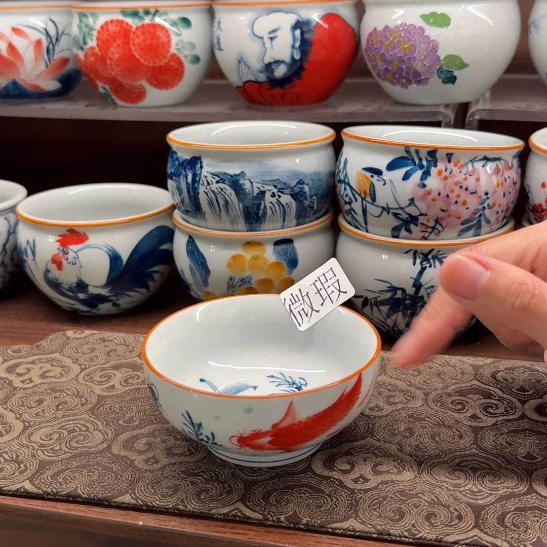 釉下彩纯手绘微瑕