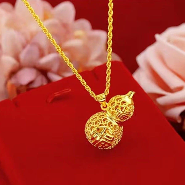 合金项链 合金项链 女士精品（坠链花丝葫芦项链）女款精美时尚百搭