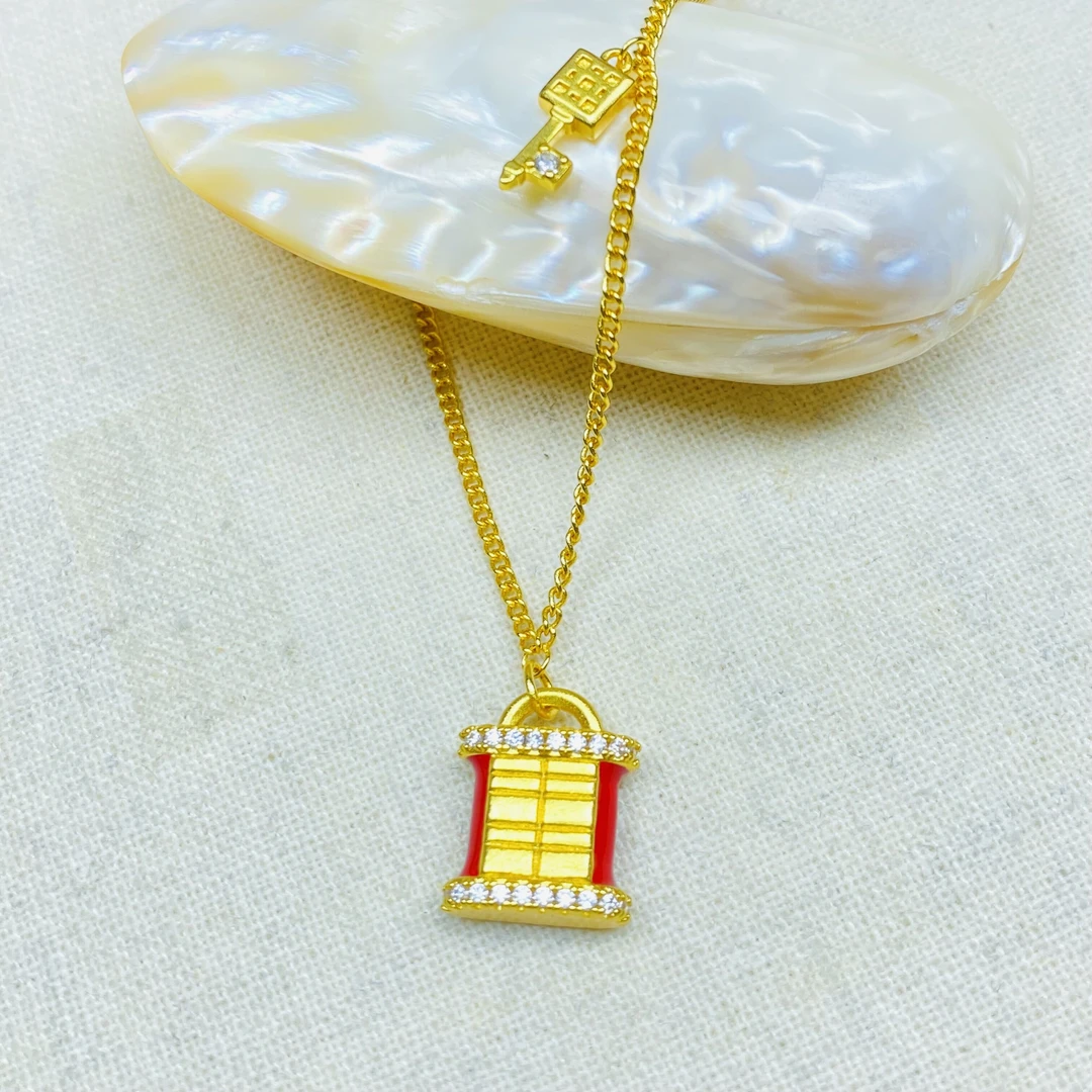 项链 K04279经典双色锁项链多样性发货47865