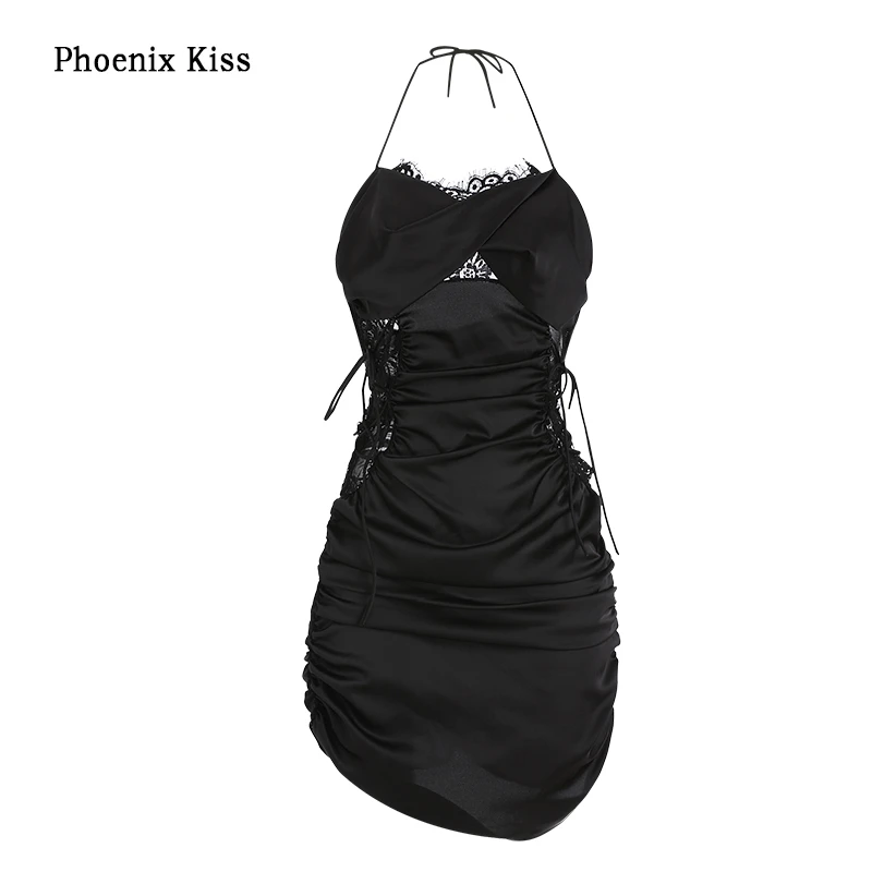 性感抽绳纯欲风睡裙蕾丝透视冰丝网纱火辣家居服套装